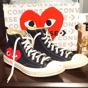 Converse Chuck Taylor All-Star 70s HI Comme des Garcons Play Black, Size 11